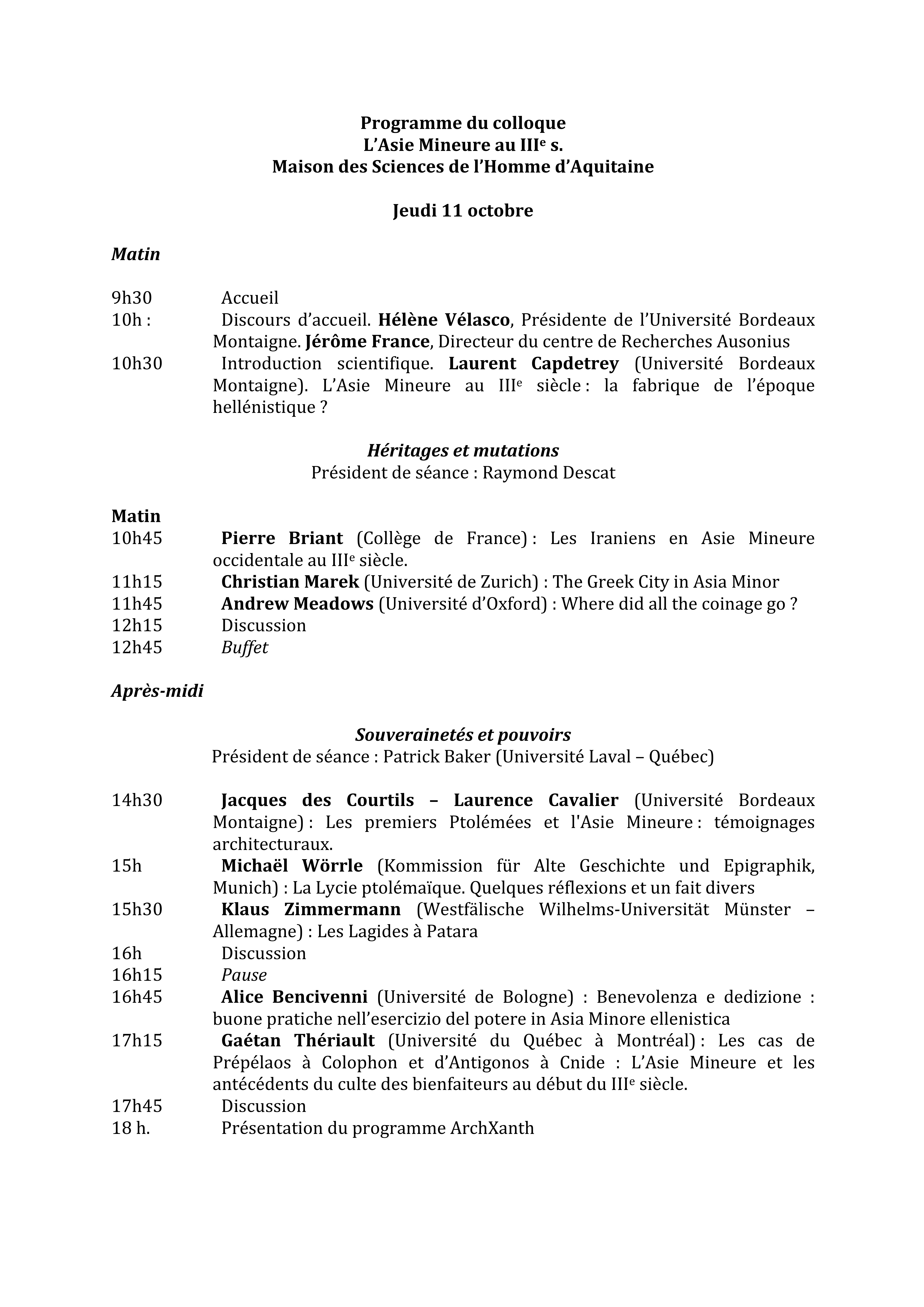 Programme